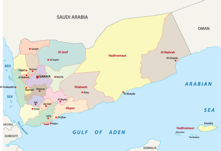 Mappa dello Yemen [Rainer Lesniewski-Shutterstock].jpg